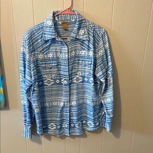 Blue Patterned Men's Jacket